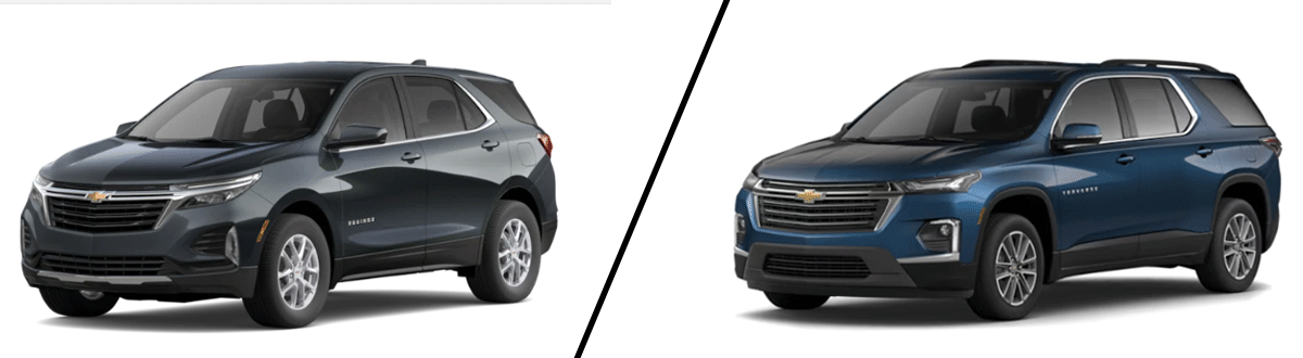 2023 Chevrolet Equinox vs 2023 Chevrolet Traverse